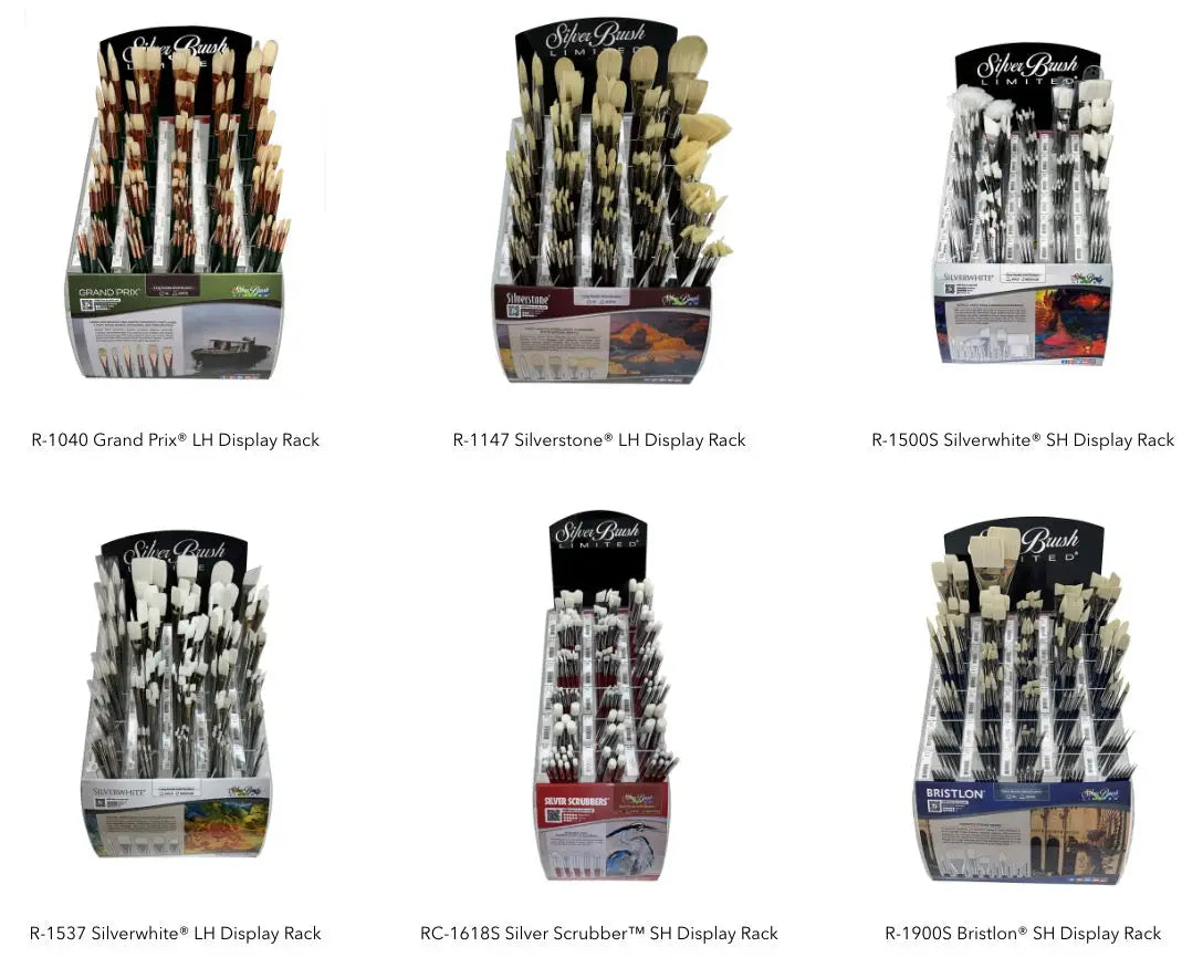 Silver Brush Display Racks