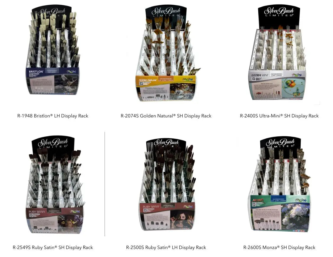 Silver Brush Display Racks