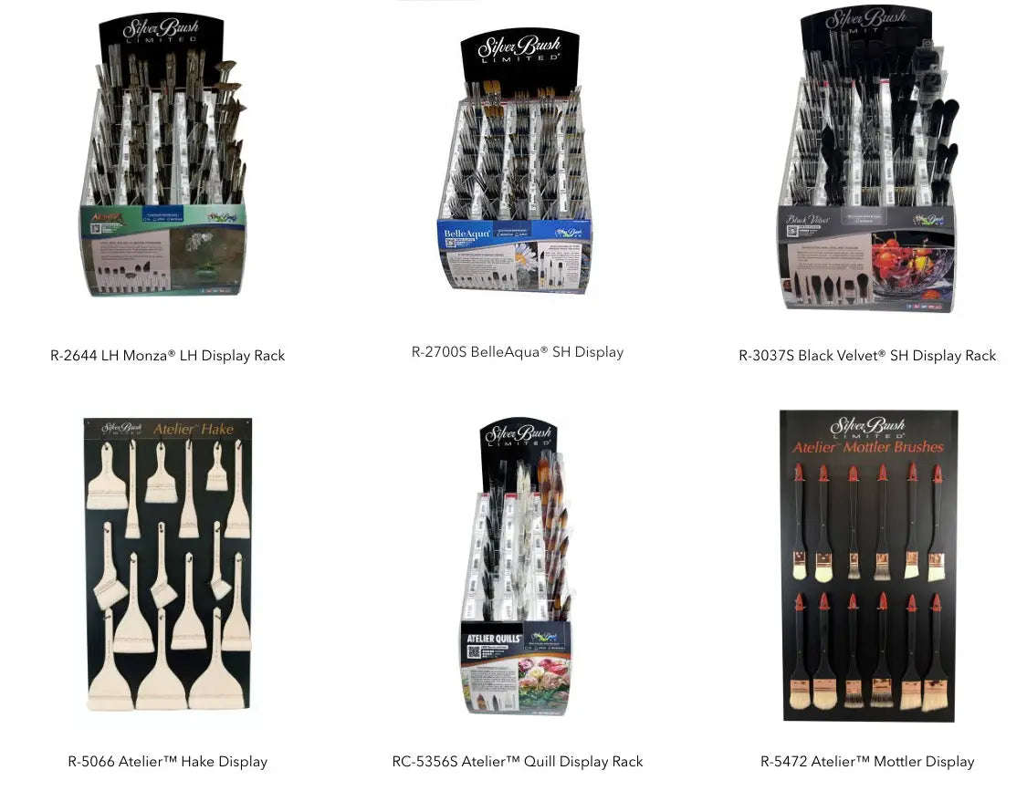 Silver Brush Display Racks