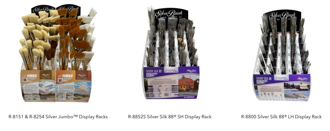 Silver Brush Display Racks