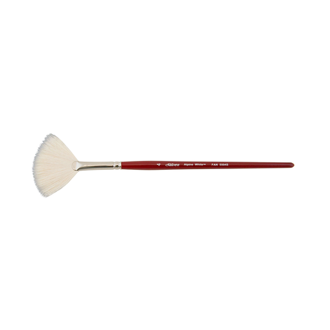 Alpine White™ Fan Paintbrush | Short Handle | 5504S - Size 4