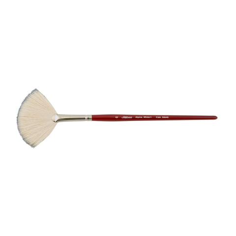Alpine White™ Fan Paintbrush | Short Handle | 5504S - Size 6