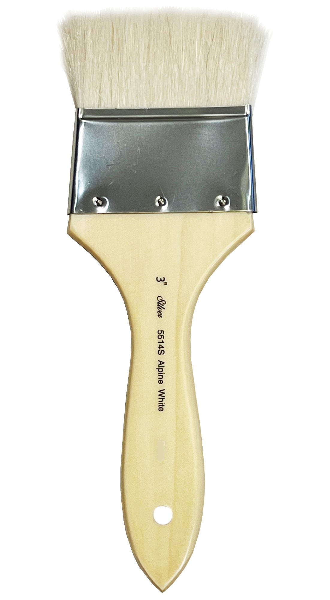 Alpine White™ Wide Wash Blender Paintbrush | Short Handle | 5514S - Size 3 Inches