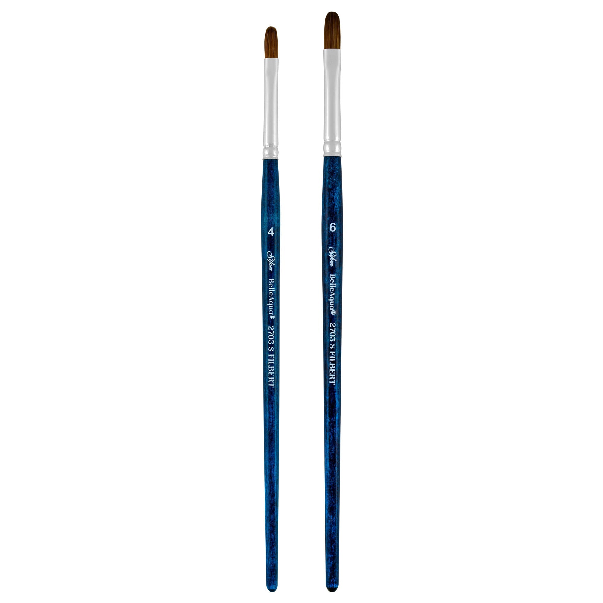 BelleAqua® 2pc Filbert Set | Short Handle | BA-2759S - Filbert Set