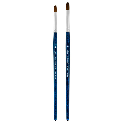 BelleAqua® 2pc Filbert Set | Short Handle | BA-2759S - Filbert Set