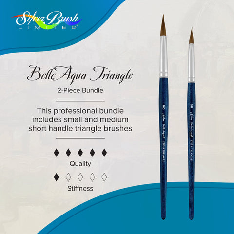 BelleAqua® 2pc Triangle Set | Short Handle | BA-2762S - Triangle Set