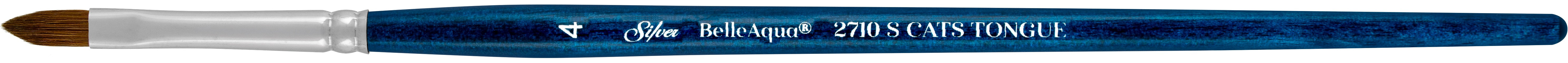 BelleAqua® Cats Tongue Paintbrush | Short Handle | 2710S - Size 4