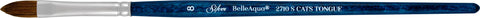 BelleAqua® Cats Tongue Paintbrush | Short Handle | 2710S - Size 8