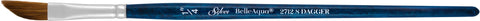 BelleAqua® Dagger / Sword Paintbrush | Short Handle | 2712S - Size 1/4