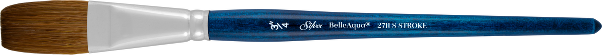 BelleAqua® Stroke Paintbrush | Short Handle | 2711S - Size 3/4