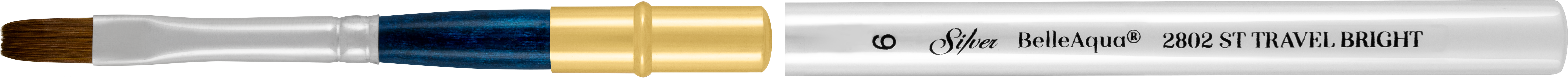 BelleAqua® Travel Bright Paintbrush | Short Handle | 2802ST - Size 6