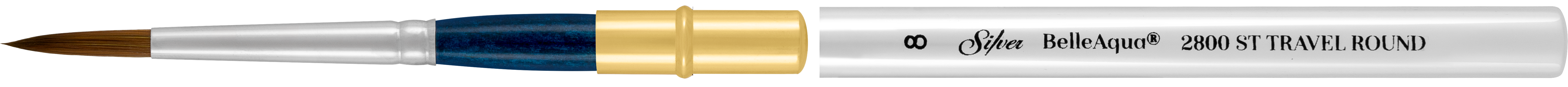BelleAqua® Travel Round Paintbrush | Short Handle | 2800ST