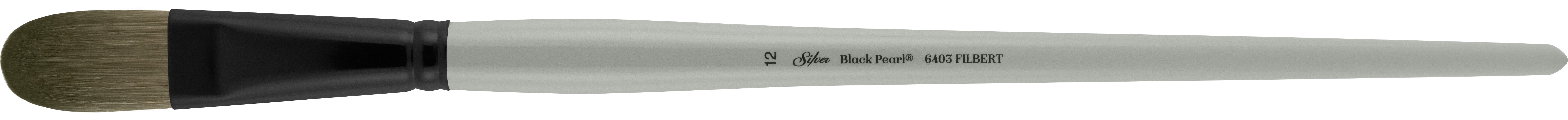 Black Pearl® Filbert Paintbrush | Long Handle | 6403 - Size 12
