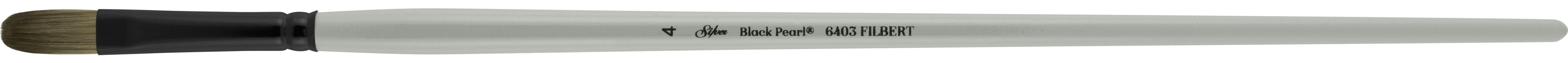 Black Pearl® Filbert Paintbrush | Long Handle | 6403 - Size 4