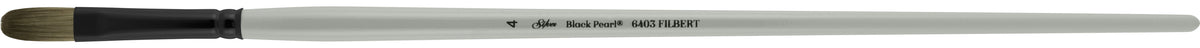 Black Pearl® Filbert Paintbrush | Long Handle | 6403 - Size 4