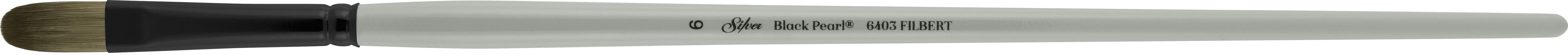 Black Pearl® Filbert Paintbrush | Long Handle | 6403 - Size 6