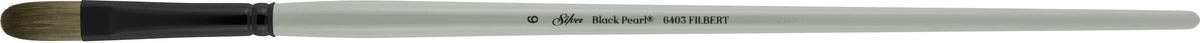 Black Pearl® Filbert Paintbrush | Long Handle | 6403 - Size 6