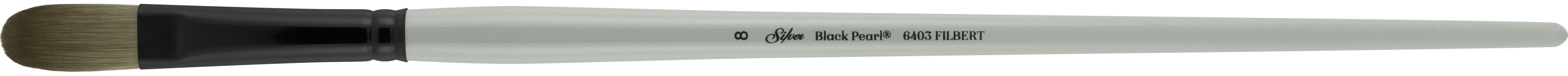 Black Pearl® Filbert Paintbrush | Long Handle | 6403 - Size 8