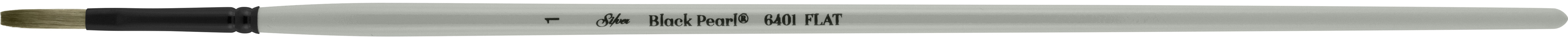Black Pearl® Flat Paintbrush | Long Handle | 6401 - Size 1