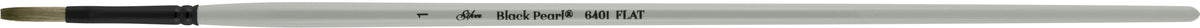 Black Pearl® Flat Paintbrush | Long Handle | 6401 - Size 1