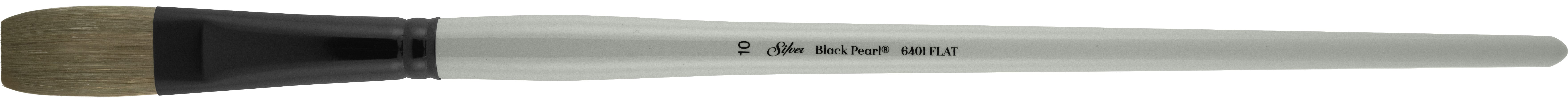 Black Pearl® Flat Paintbrush | Long Handle | 6401 - Size 10