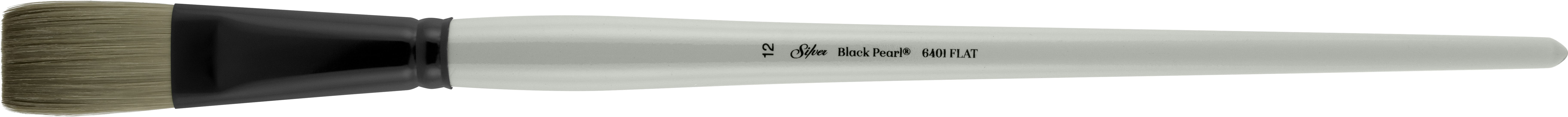 Black Pearl® Flat Paintbrush | Long Handle | 6401 - Size 12