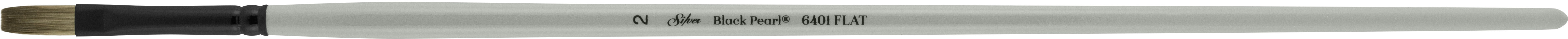 Black Pearl® Flat Paintbrush | Long Handle | 6401 - Size 2