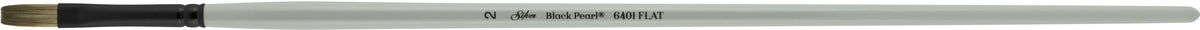 Black Pearl® Flat Paintbrush | Long Handle | 6401 - Size 2