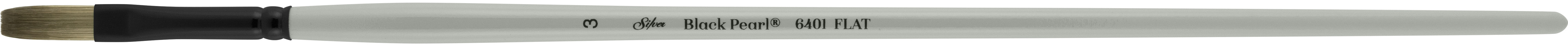 Black Pearl® Flat Paintbrush | Long Handle | 6401 - Size 3
