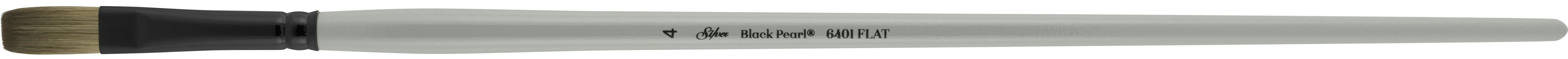 Black Pearl® Flat Paintbrush | Long Handle | 6401 - Size 4