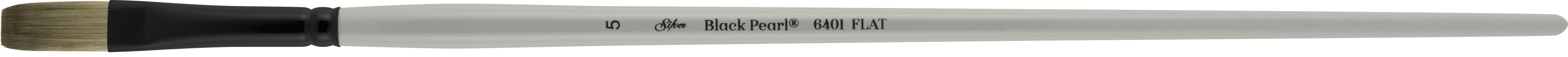 Black Pearl® Flat Paintbrush | Long Handle | 6401 - Size 5