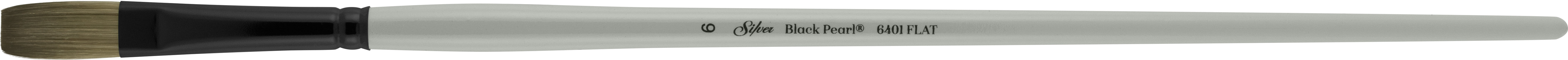 Black Pearl® Flat Paintbrush | Long Handle | 6401 - Size 6