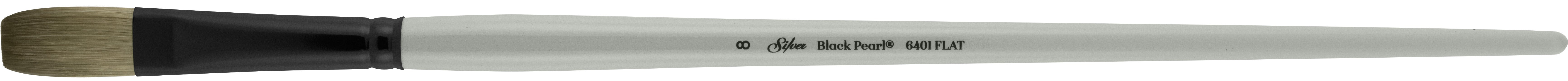 Black Pearl® Flat Paintbrush | Long Handle | 6401 - Size 8