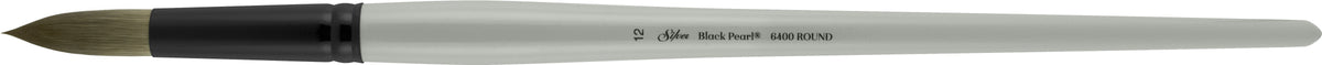 Black Pearl® Round Paintbrush | Long Handle | 6400 - Size 12
