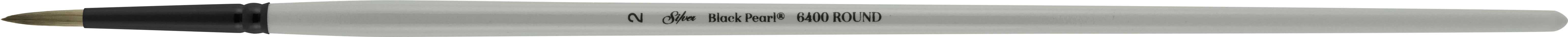 Black Pearl® Round Paintbrush | Long Handle | 6400 - Size 2