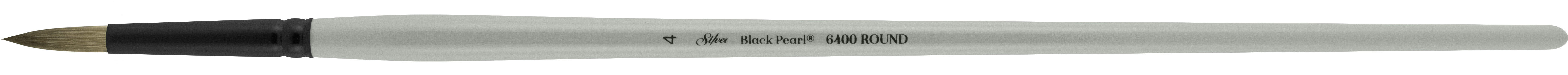 Black Pearl® Round Paintbrush | Long Handle | 6400 - Size 4