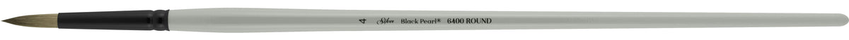 Black Pearl® Round Paintbrush | Long Handle | 6400 - Size 4