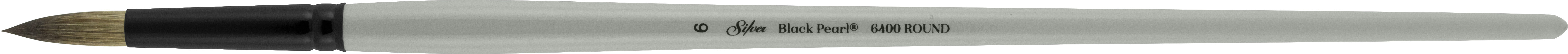 Black Pearl® Round Paintbrush | Long Handle | 6400 - Size 6