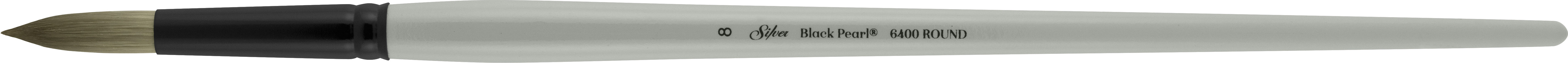 Black Pearl® Round Paintbrush | Long Handle | 6400 - Size 8