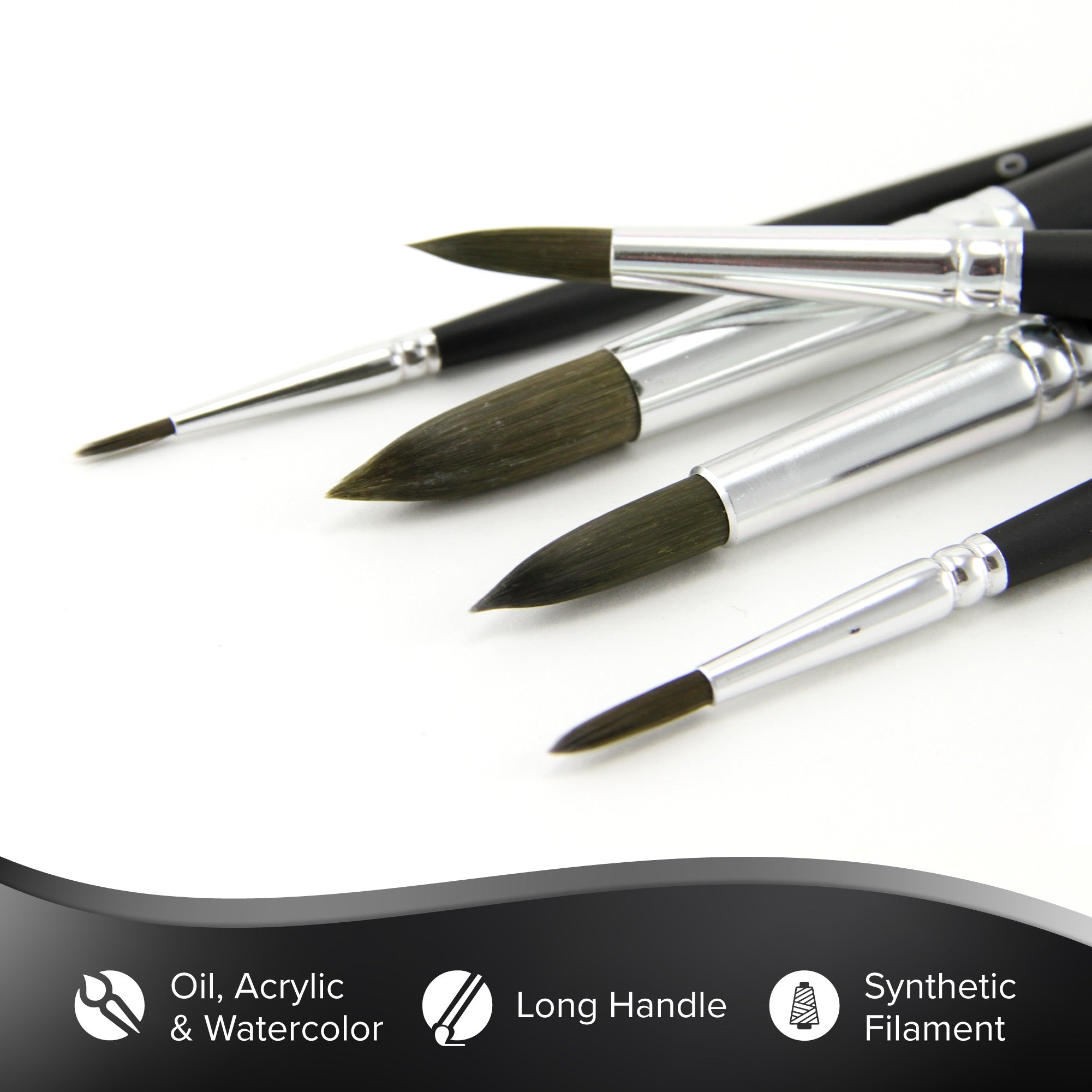 Black Pearl® Script Liner Paintbrush | Long Handle | 6407