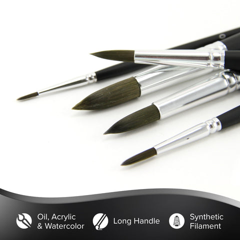 Black Pearl® Script Liner Paintbrush | Long Handle | 6407