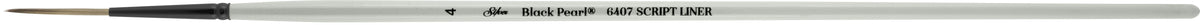 Black Pearl® Script Liner Paintbrush | Long Handle | 6407 - Size 4