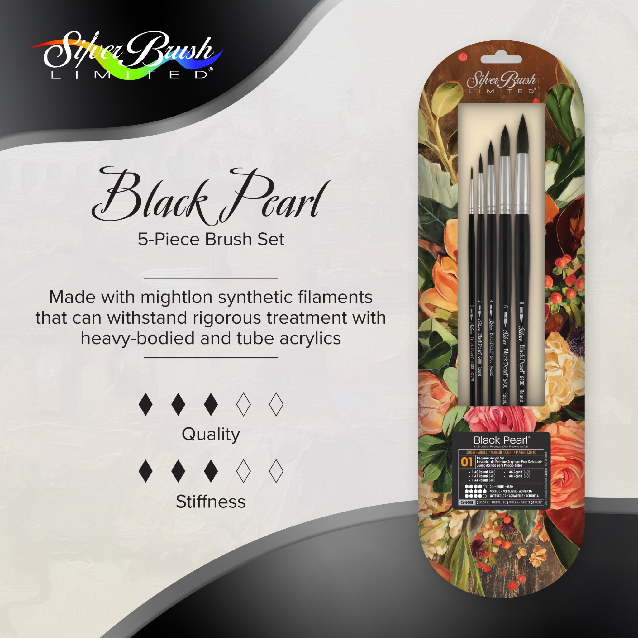 Black Pearl™ Round Set 5 Pc | BP-6405 - 5 Pc
