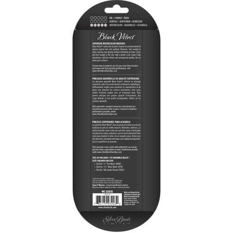 Black Velvet® 3pc Background Painting Set | Short Handle | WC-3203S - Background Painting Set
