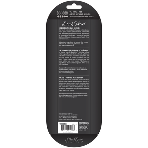 Black Velvet® 3pc Essential Brush Strokes Set | Short Handle | WC-3206S - Essential Brush Strokes Set