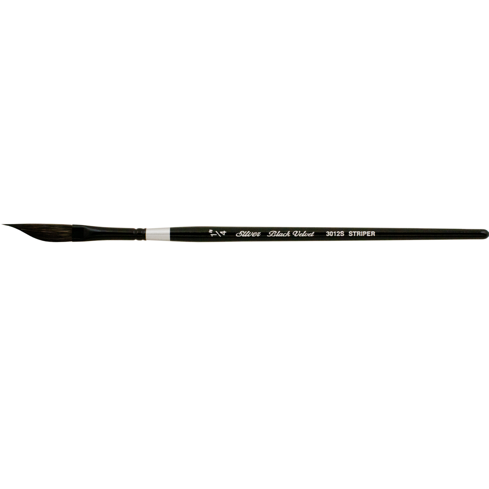 Black Velvet® Dagger Striper Paintbrush | Short Handle | 3012S - Size 1/4 Inch