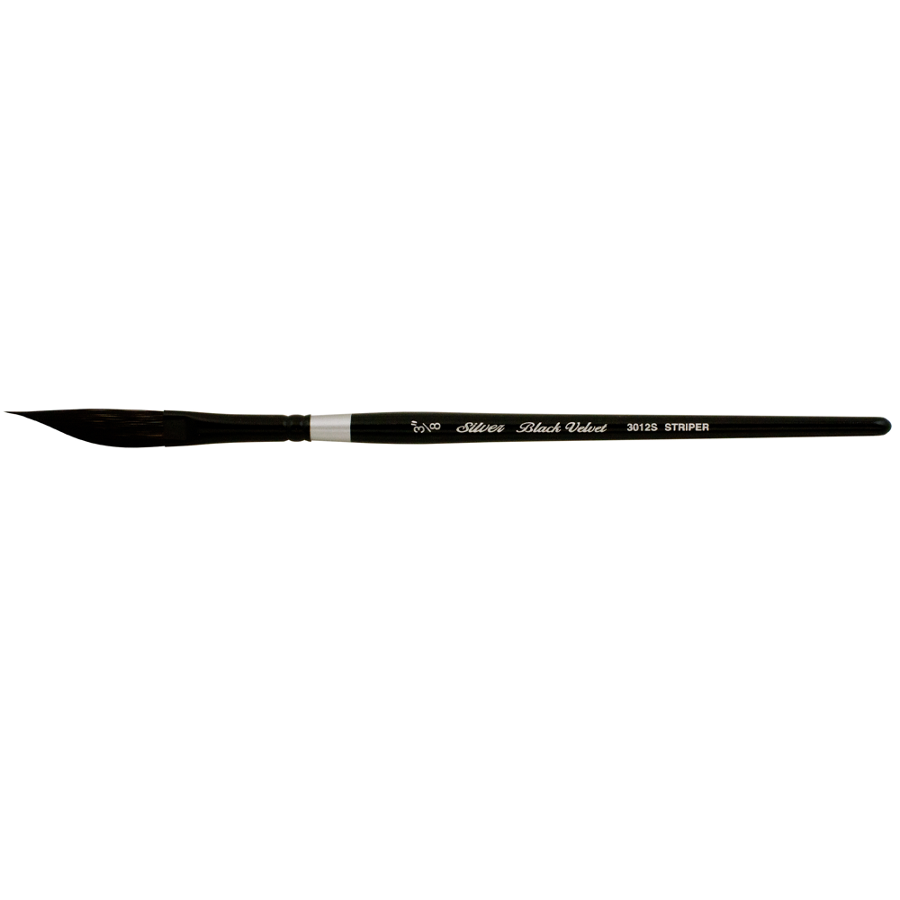 Black Velvet® Dagger Striper Paintbrush | Short Handle | 3012S - Size 3/8 Inch