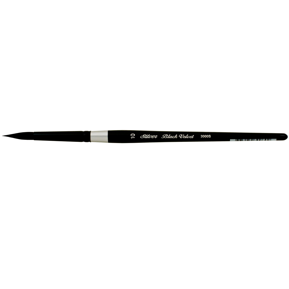 Black Velvet® Round Paintbrush | Short Handle | 3000S - Size 10