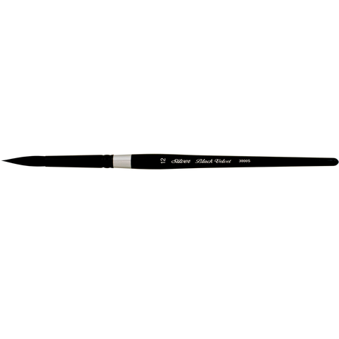 Black Velvet® Round Paintbrush | Short Handle | 3000S - Size 12