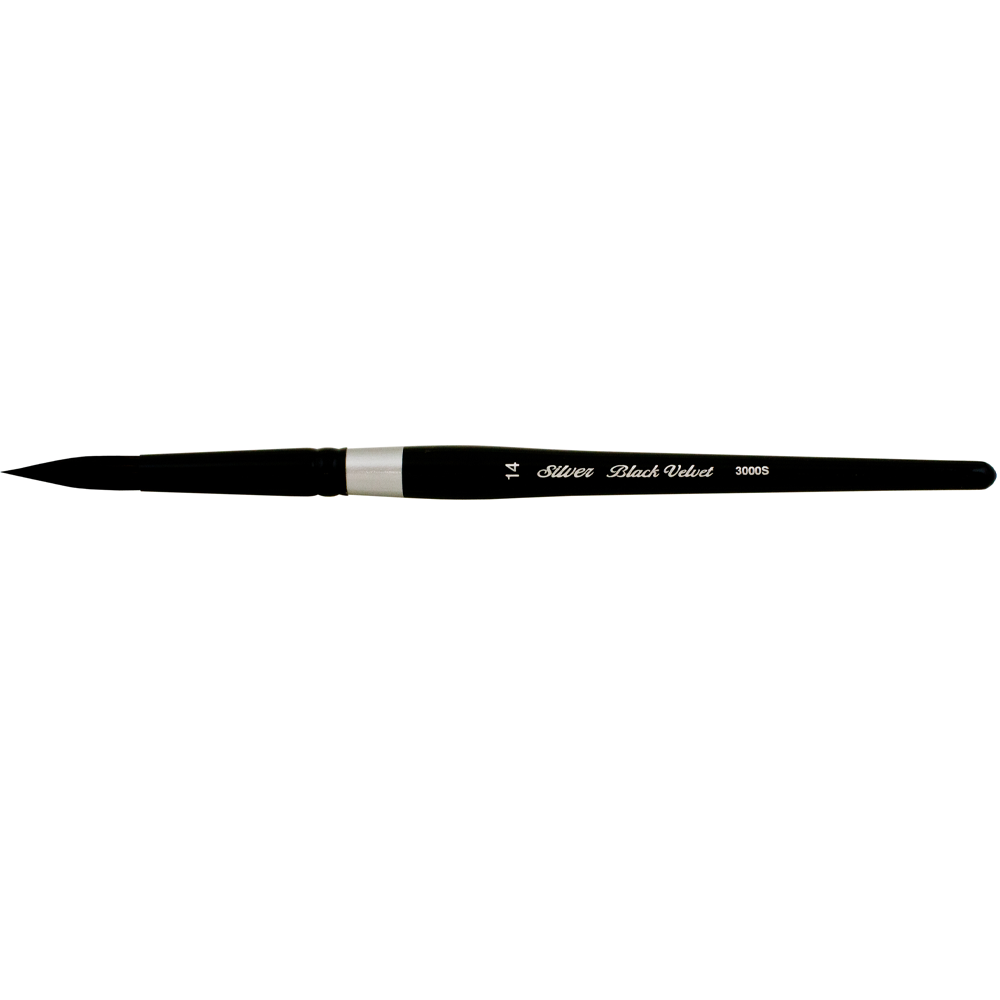 Black Velvet® Round Paintbrush | Short Handle | 3000S - Size 14